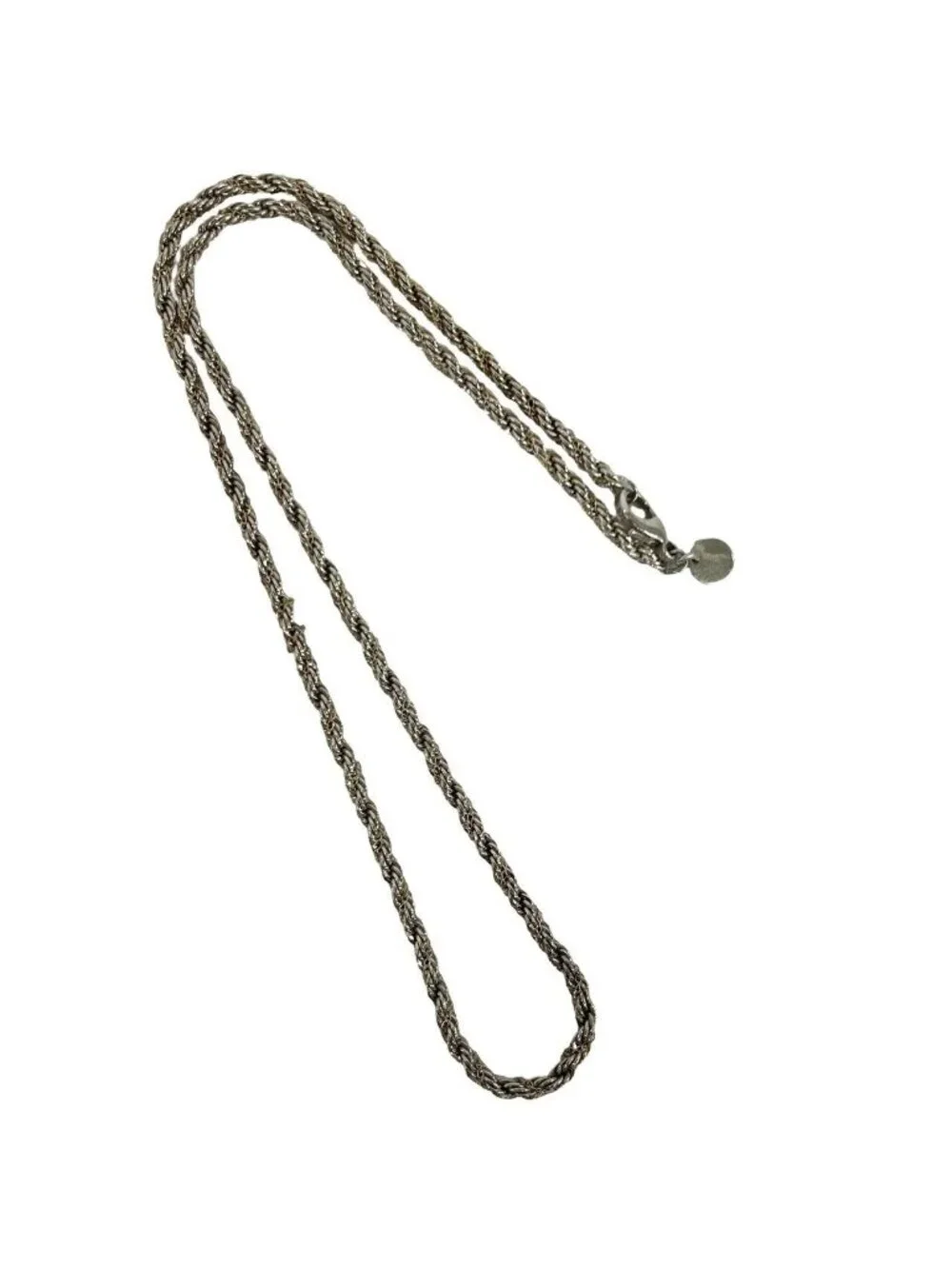 Tiffany & Co Twist Loop Necklace 925 Sterling Silver Gold